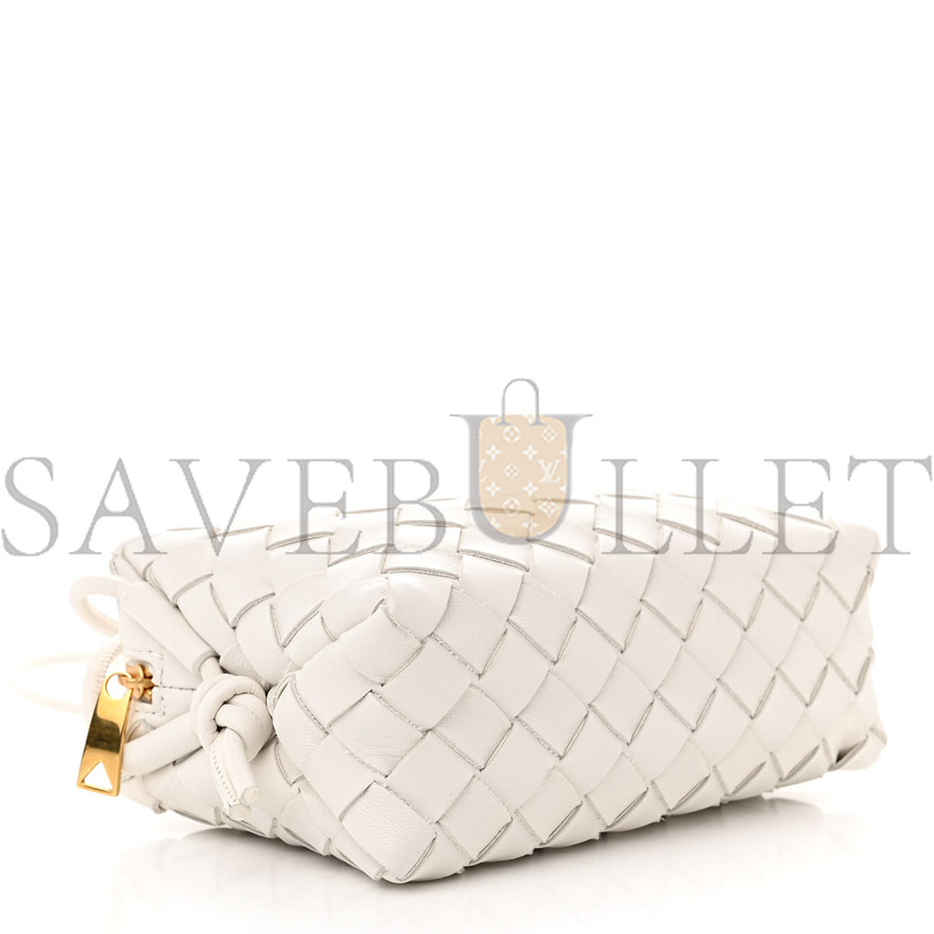BOTTEGA VENETA NAPPA INTRECCIATO MINI LOOP CAMERA BAG WHITE (18*11*6cm) BOTTEGA VENETA NAPPA INTRECCIATO MINI LOOP CAMERA BAG WHITE (18*11*6cm)