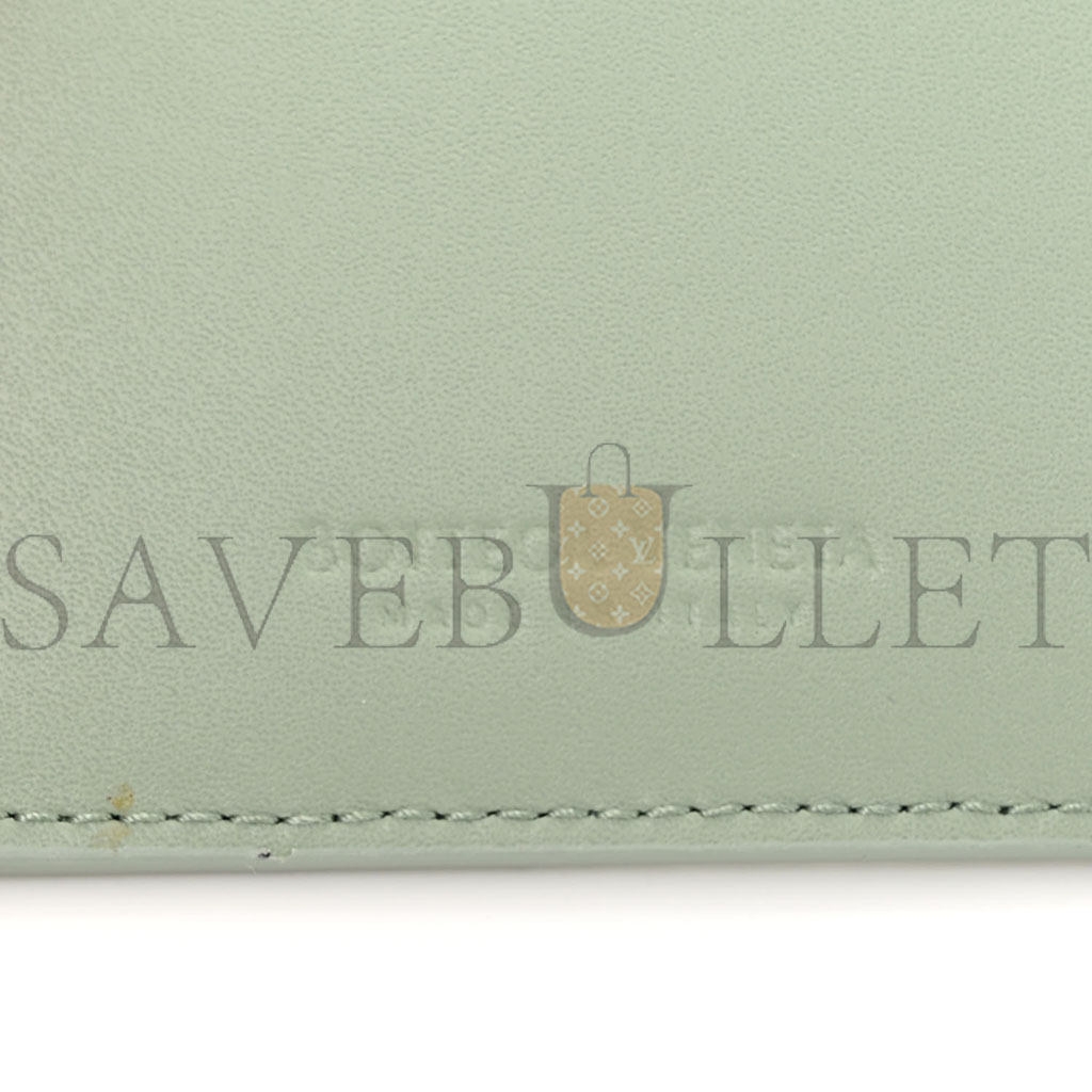 BOTTEGA VENETA NAPPA INTRECCIO CASSETTE CREDIT CARD HOLDER NEW SAUGE (11*8cm)