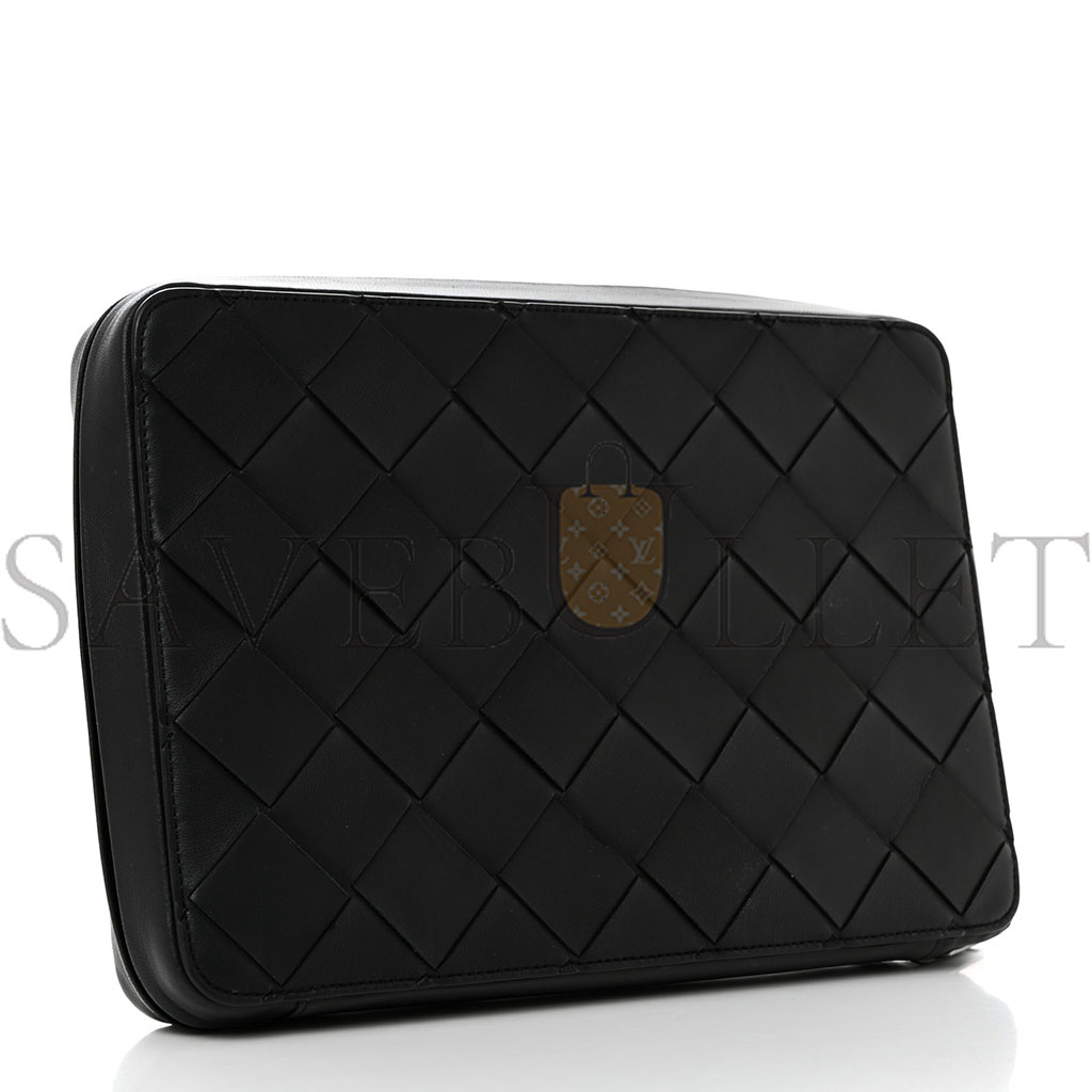 BOTTEGA VENETA NAPPA INTRECCIATO ORGANIZER CASE BLACK (28*19*4cm) BOTTEGA VENETA NAPPA INTRECCIATO ORGANIZER CASE BLACK (28*19*4cm)