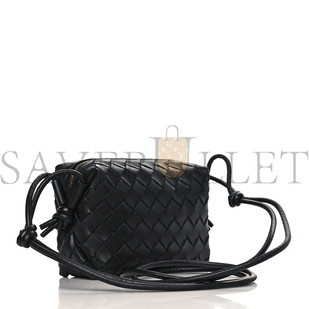 BOTTEGA VENETA NAPPA INTRECCIATO MINI LOOP CAMERA BAG BLACK (17*11*6cm) BOTTEGA VENETA NAPPA INTRECCIATO MINI LOOP CAMERA BAG BLACK (17*11*6cm)