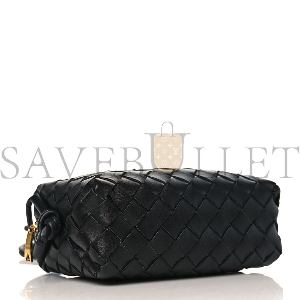 BOTTEGA VENETA NAPPA INTRECCIATO MINI LOOP CAMERA BAG BLACK (17*11*6cm) BOTTEGA VENETA NAPPA INTRECCIATO MINI LOOP CAMERA BAG BLACK (17*11*6cm)