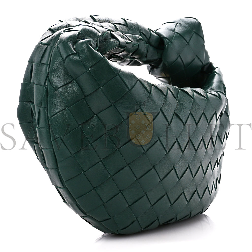 BOTTEGA VENETA NAPPA INTRECCIATO MINI JODIE RAINTREE (23*15*9cm) BOTTEGA VENETA NAPPA INTRECCIATO MINI JODIE RAINTREE (23*15*9cm)