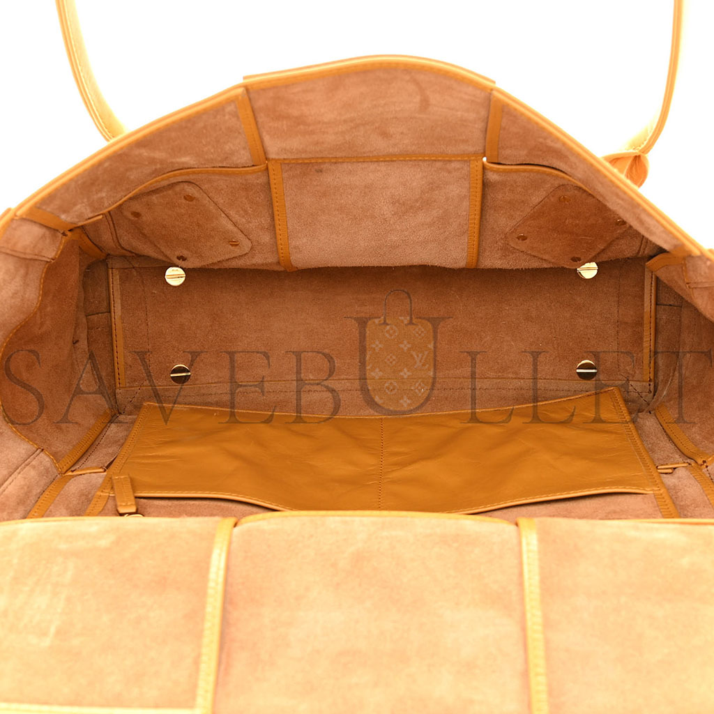 BOTTEGA VENETA PAPER CALFSKIN MAXI INTRECCIATO MEDIUM ARCO SLOUCH YELLOW (32*27*11cm) BOTTEGA VENETA PAPER CALFSKIN MAXI INTRECCIATO MEDIUM ARCO SLOUCH YELLOW (32*27*11cm)