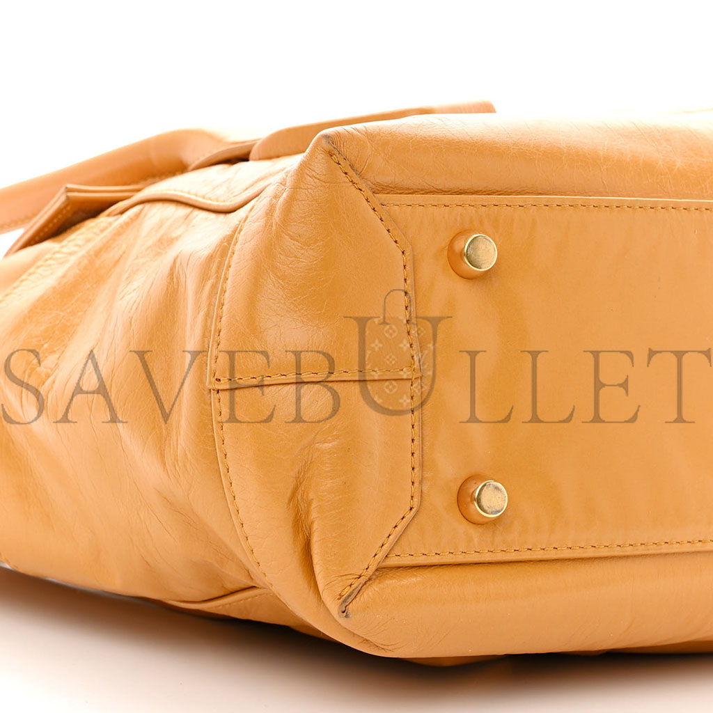 BOTTEGA VENETA PAPER CALFSKIN MAXI INTRECCIATO MEDIUM ARCO SLOUCH YELLOW (32*27*11cm) BOTTEGA VENETA PAPER CALFSKIN MAXI INTRECCIATO MEDIUM ARCO SLOUCH YELLOW (32*27*11cm)