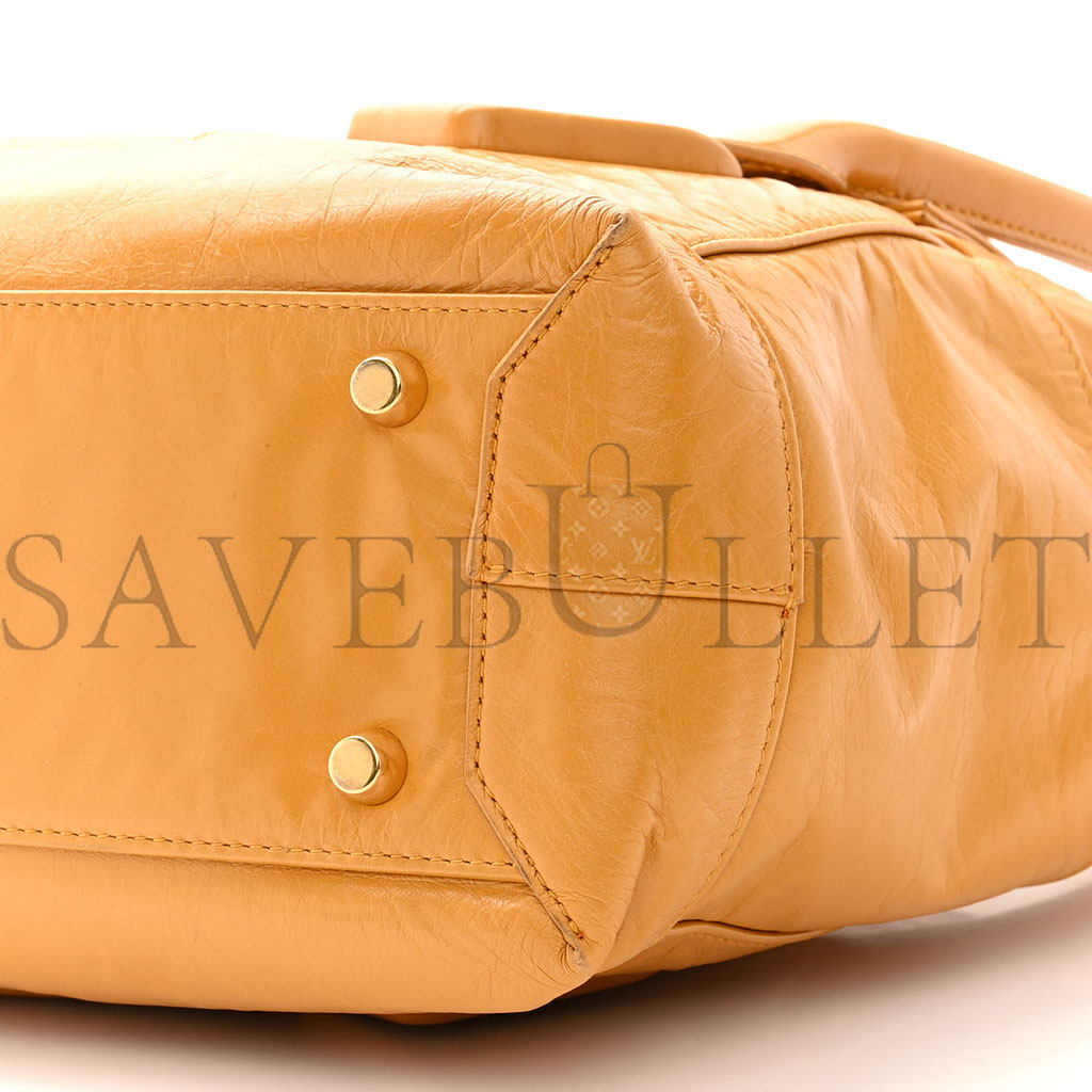 BOTTEGA VENETA PAPER CALFSKIN MAXI INTRECCIATO MEDIUM ARCO SLOUCH YELLOW (32*27*11cm) BOTTEGA VENETA PAPER CALFSKIN MAXI INTRECCIATO MEDIUM ARCO SLOUCH YELLOW (32*27*11cm)