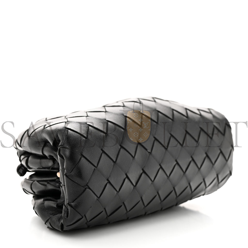 BOTTEGA VENETA NAPPA INTRECCIATO THE MINI POUCH BLACK (22*15*7cm) BOTTEGA VENETA NAPPA INTRECCIATO THE MINI POUCH BLACK (22*15*7cm)