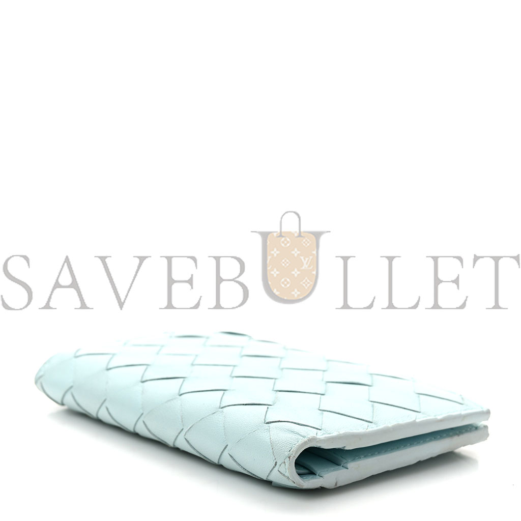 BOTTEGA VENETA NAPPA INTRECCIATO MEDIUM CASSETTE BIFOLD ZIP WALLET TEAL WASHED (10*14*1cm) BOTTEGA VENETA NAPPA INTRECCIATO MEDIUM CASSETTE BIFOLD ZIP WALLET TEAL WASHED (10*14*1cm)