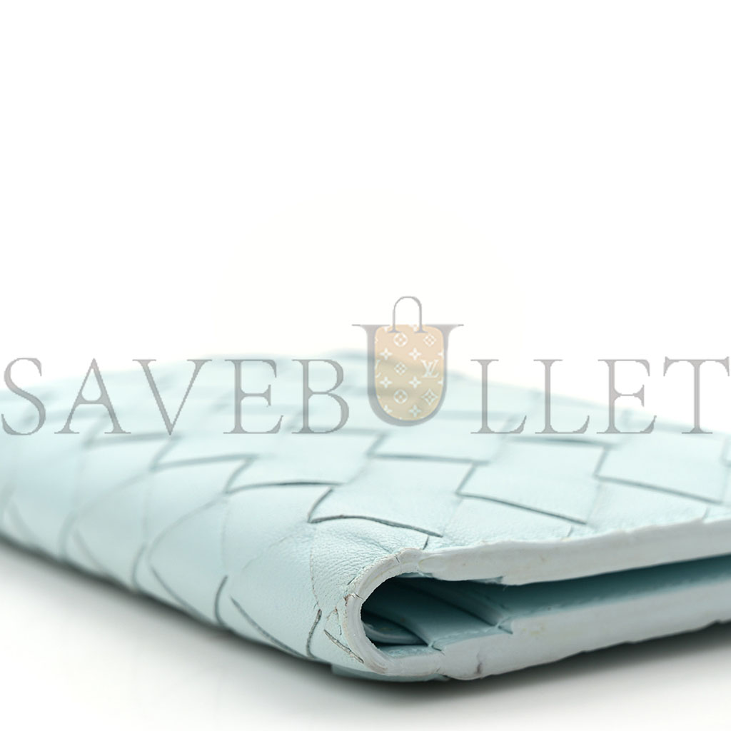 BOTTEGA VENETA NAPPA INTRECCIATO MEDIUM CASSETTE BIFOLD ZIP WALLET TEAL WASHED (10*14*1cm) BOTTEGA VENETA NAPPA INTRECCIATO MEDIUM CASSETTE BIFOLD ZIP WALLET TEAL WASHED (10*14*1cm)