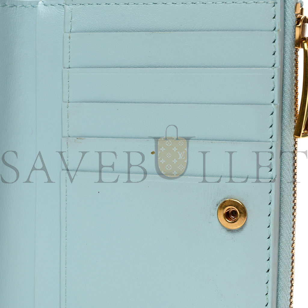 BOTTEGA VENETA NAPPA INTRECCIATO MEDIUM CASSETTE BIFOLD ZIP WALLET TEAL WASHED (10*14*1cm) BOTTEGA VENETA NAPPA INTRECCIATO MEDIUM CASSETTE BIFOLD ZIP WALLET TEAL WASHED (10*14*1cm)