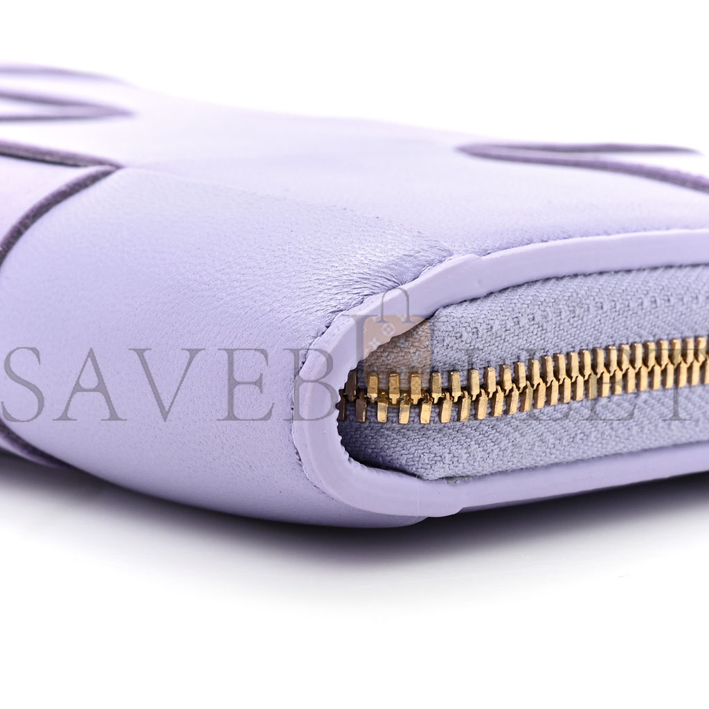 BOTTEGA VENETA SHINY CALFSKIN INTRECCIO WALLET WISTERIA (19*11*2cm) BOTTEGA VENETA SHINY CALFSKIN INTRECCIO WALLET WISTERIA (19*11*2cm)