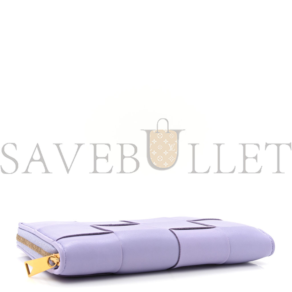 BOTTEGA VENETA SHINY CALFSKIN INTRECCIO WALLET WISTERIA (19*11*2cm) BOTTEGA VENETA SHINY CALFSKIN INTRECCIO WALLET WISTERIA (19*11*2cm)