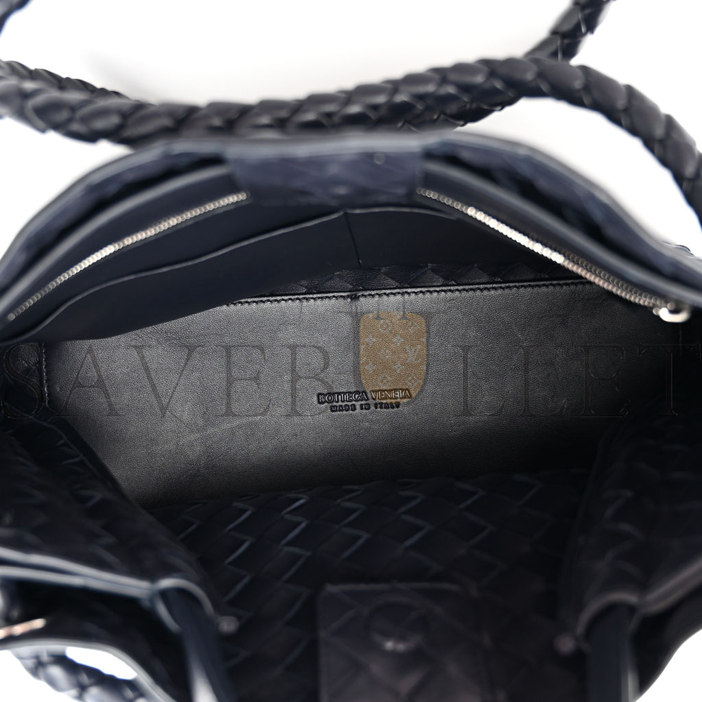 BOTTEGA VENETA BLACK INTRECCIATO MEDIUM ANDIAMO SHOULDER BAG SPACE (32*25*11cm) BOTTEGA VENETA BLACK INTRECCIATO MEDIUM ANDIAMO SHOULDER BAG SPACE (32*25*11cm)