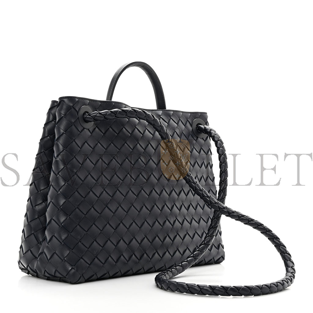 BOTTEGA VENETA BLACK INTRECCIATO MEDIUM ANDIAMO SHOULDER BAG SPACE (32*25*11cm) BOTTEGA VENETA BLACK INTRECCIATO MEDIUM ANDIAMO SHOULDER BAG SPACE (32*25*11cm)