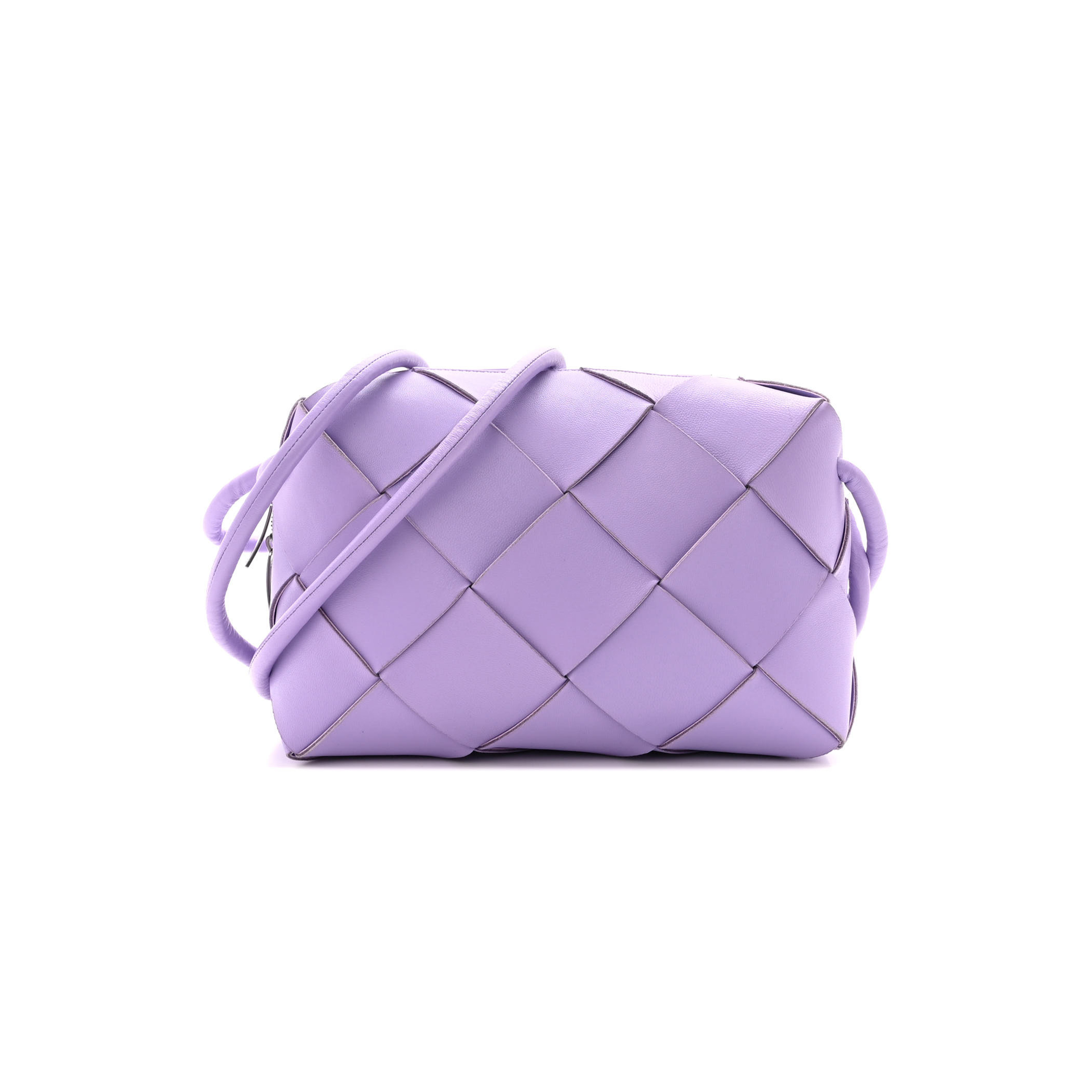 BOTTEGA VENETA LAMBSKIN MAXI INTRECCIATO SMALL CASSETTE CAMERA BAG WISTERIA (22*14*7cm) BOTTEGA VENETA LAMBSKIN MAXI INTRECCIATO SMALL CASSETTE CAMERA BAG WISTERIA (22*14*7cm)