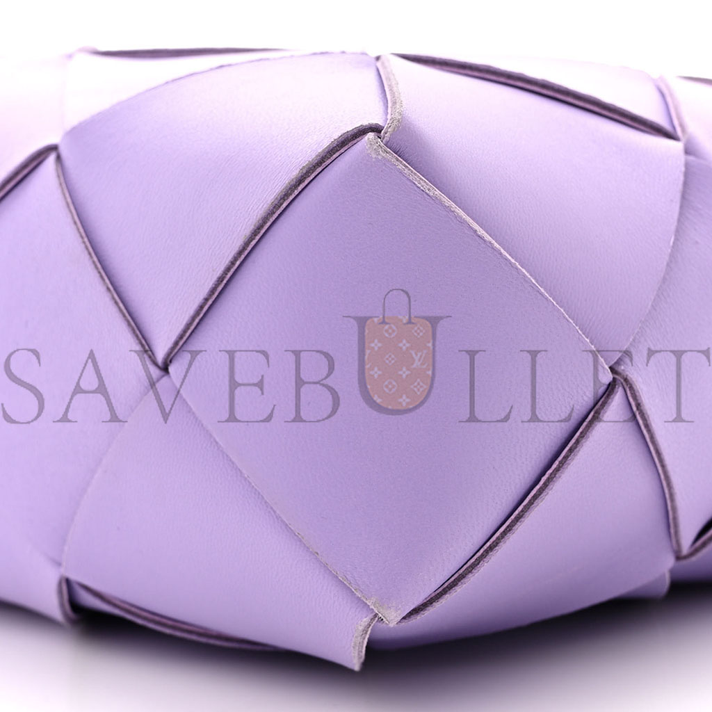 BOTTEGA VENETA LAMBSKIN MAXI INTRECCIATO SMALL CASSETTE CAMERA BAG WISTERIA (22*14*7cm) BOTTEGA VENETA LAMBSKIN MAXI INTRECCIATO SMALL CASSETTE CAMERA BAG WISTERIA (22*14*7cm)