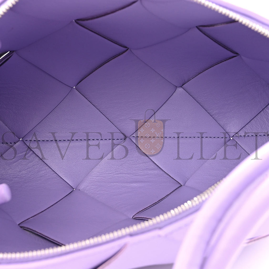 BOTTEGA VENETA LAMBSKIN MAXI INTRECCIATO SMALL CASSETTE CAMERA BAG WISTERIA (22*14*7cm) BOTTEGA VENETA LAMBSKIN MAXI INTRECCIATO SMALL CASSETTE CAMERA BAG WISTERIA (22*14*7cm)