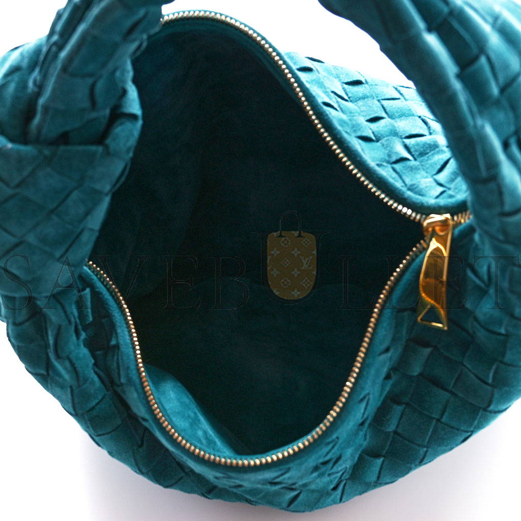 BOTTEGA VENETA SUEDE INTRECCIATO TEEN JODIE HOBO PETROLEUM BLUE (36*20*13cm) BOTTEGA VENETA SUEDE INTRECCIATO TEEN JODIE HOBO PETROLEUM BLUE (36*20*13cm)