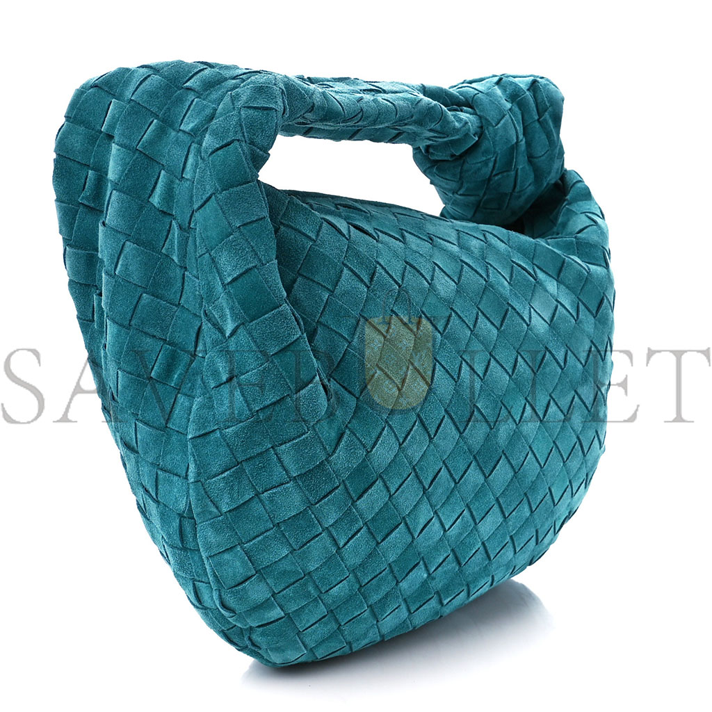 BOTTEGA VENETA SUEDE INTRECCIATO TEEN JODIE HOBO PETROLEUM BLUE (36*20*13cm) BOTTEGA VENETA SUEDE INTRECCIATO TEEN JODIE HOBO PETROLEUM BLUE (36*20*13cm)