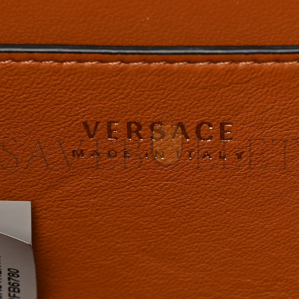 VERSACE VITELLO BAROCCO VIRTUS V SMALL TOP HANDLE SHOULDER BAG BROWN (20*16*5cm) VERSACE VITELLO BAROCCO VIRTUS V SMALL TOP HANDLE SHOULDER BAG BROWN (20*16*5cm)