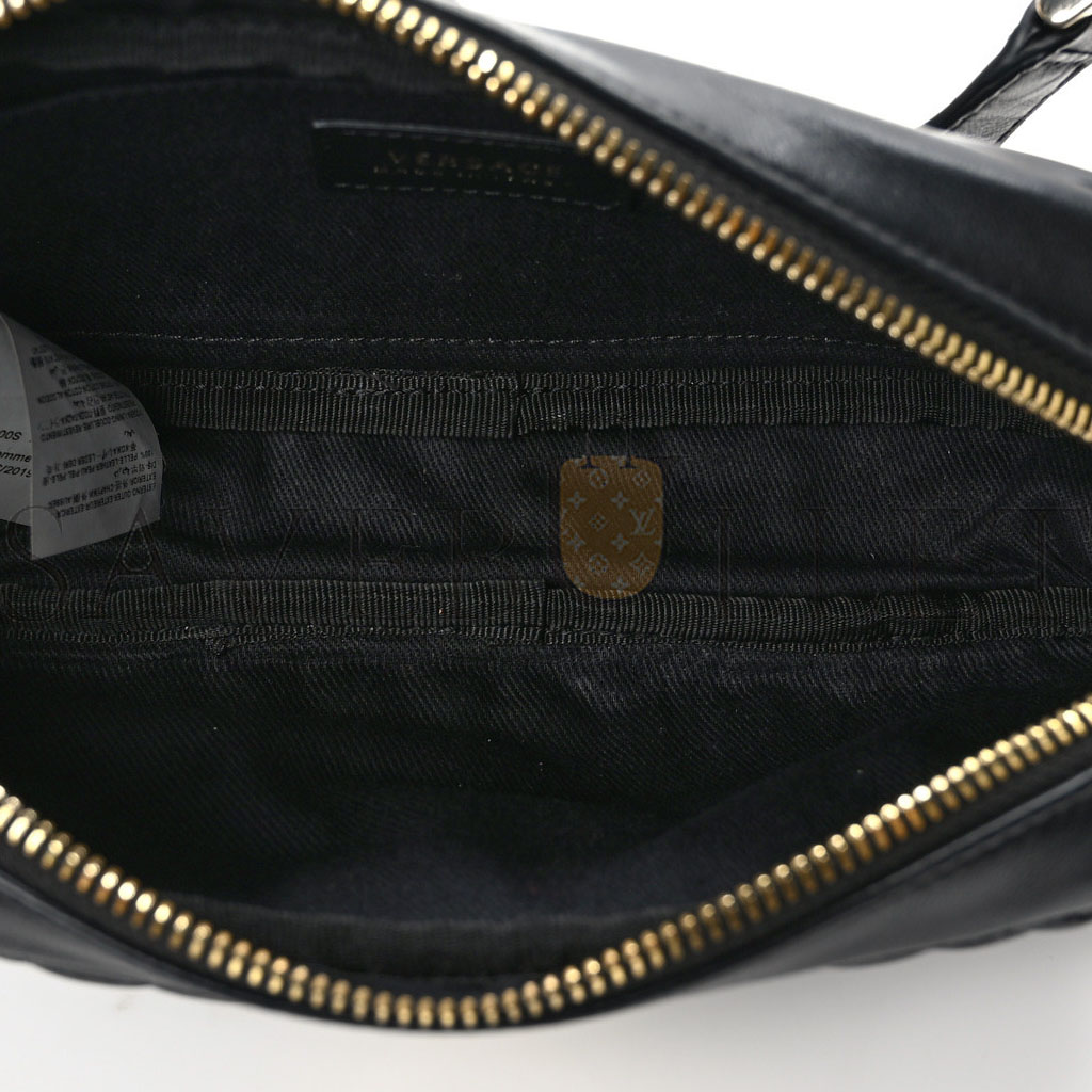 VERSACE NAPPA BAROCCO QUILTED VANITAS MEDEA BELT BAG BLACK (20*10*5cm) VERSACE NAPPA BAROCCO QUILTED VANITAS MEDEA BELT BAG BLACK (20*10*5cm)