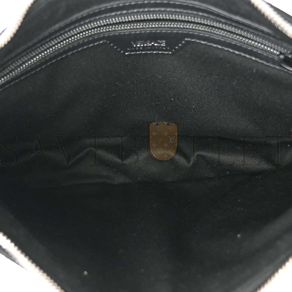 VERSACE CALFSKIN SMALL REPEAT ZIP HOBO BLACK (30*22*5cm) VERSACE CALFSKIN SMALL REPEAT ZIP HOBO BLACK (30*22*5cm)