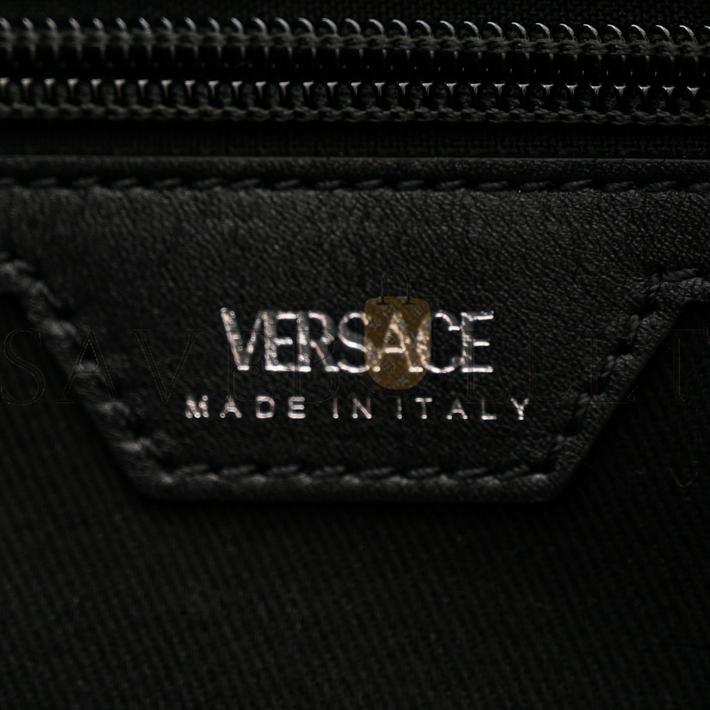 VERSACE CALFSKIN SMALL REPEAT ZIP HOBO BLACK (30*22*5cm) VERSACE CALFSKIN SMALL REPEAT ZIP HOBO BLACK (30*22*5cm)