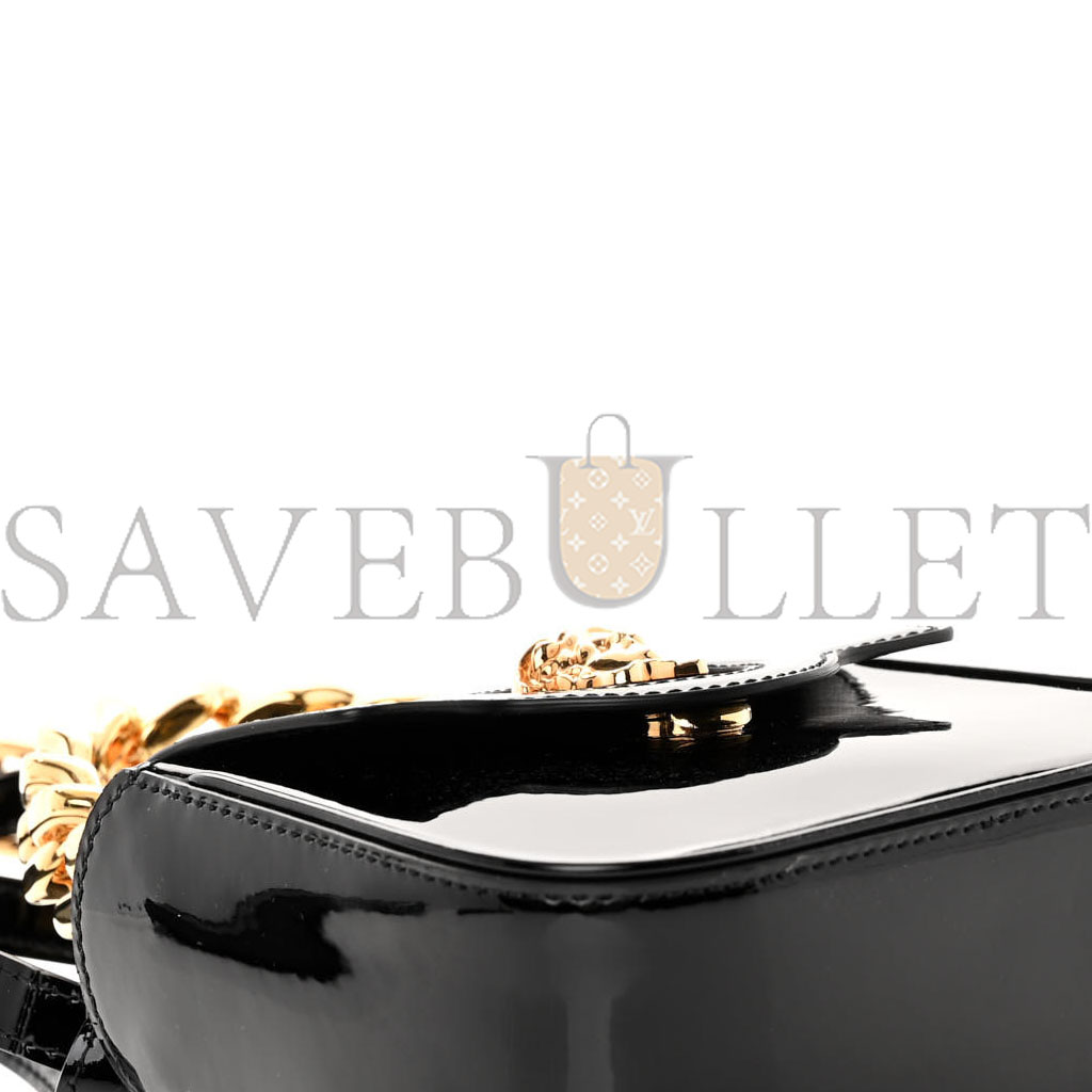 VERSACE PATENT MINI LA MEDUSA BAG BLACK (16*15*6cm) VERSACE PATENT MINI LA MEDUSA BAG BLACK (16*15*6cm)