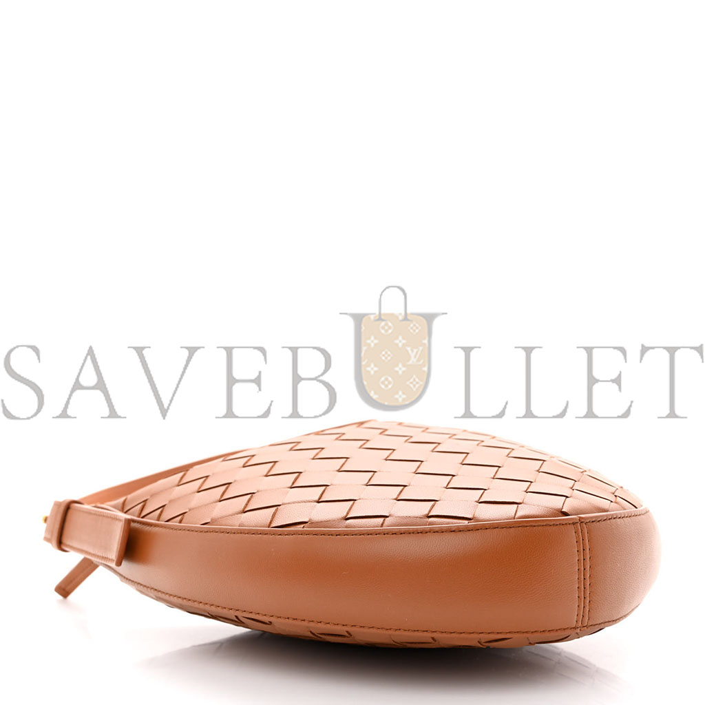 BOTTEGA VENETA NAPPA INTRECCIATO SMALL DROP SHOULDER BAG WOOD (34*23*6cm) BOTTEGA VENETA NAPPA INTRECCIATO SMALL DROP SHOULDER BAG WOOD (34*23*6cm)