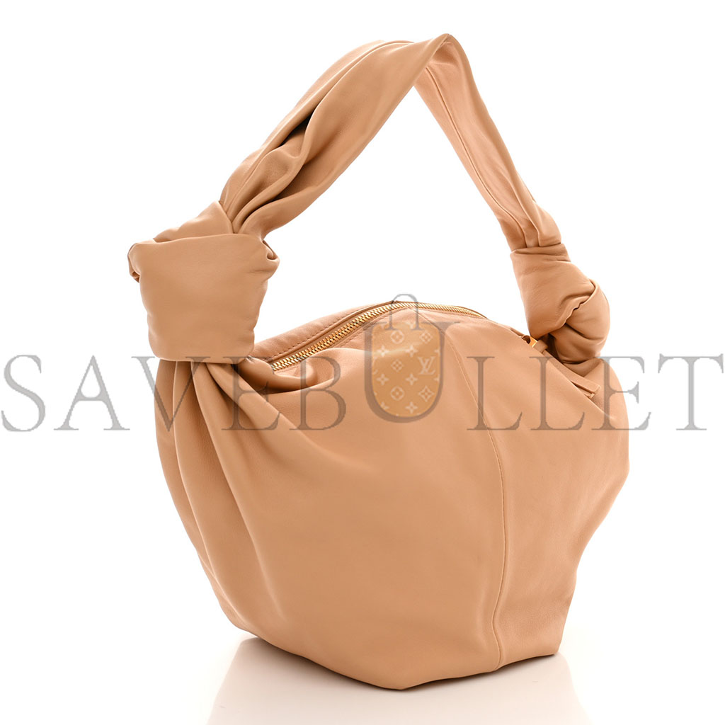 BOTTEGA VENETA CALFSKIN TEEN DOUBLE KNOT HOBO ALMOND (34*22*14cm) BOTTEGA VENETA CALFSKIN TEEN DOUBLE KNOT HOBO ALMOND (34*22*14cm)