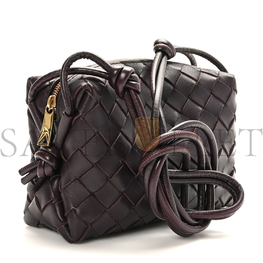 BOTTEGA VENETA NAPPA INTRECCIATO MINI LOOP CAMERA BAG GRAPE 1417427 (18*11*8cm) BOTTEGA VENETA NAPPA INTRECCIATO MINI LOOP CAMERA BAG GRAPE 1417427 (18*11*8cm)