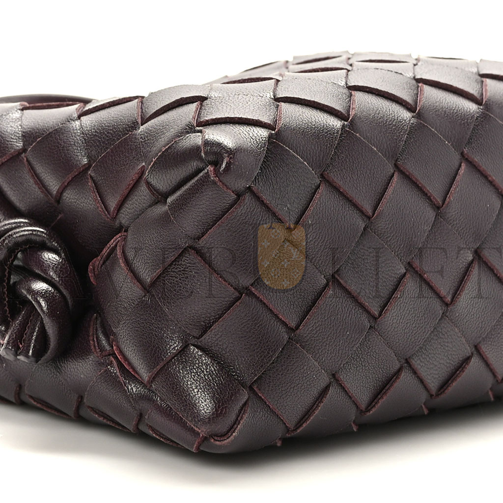 BOTTEGA VENETA NAPPA INTRECCIATO MINI LOOP CAMERA BAG GRAPE 1417427 (18*11*8cm) BOTTEGA VENETA NAPPA INTRECCIATO MINI LOOP CAMERA BAG GRAPE 1417427 (18*11*8cm)