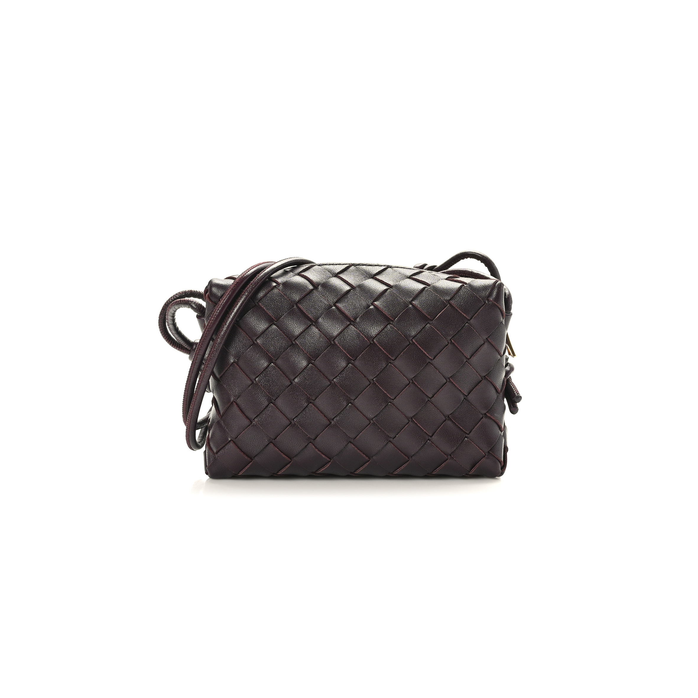 BOTTEGA VENETA NAPPA INTRECCIATO MINI LOOP CAMERA BAG GRAPE 1417427 (18*11*8cm) BOTTEGA VENETA NAPPA INTRECCIATO MINI LOOP CAMERA BAG GRAPE 1417427 (18*11*8cm)