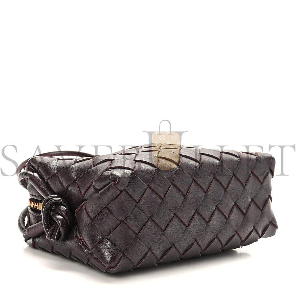 BOTTEGA VENETA NAPPA INTRECCIATO MINI LOOP CAMERA BAG GRAPE 1417427 (18*11*8cm) BOTTEGA VENETA NAPPA INTRECCIATO MINI LOOP CAMERA BAG GRAPE 1417427 (18*11*8cm)