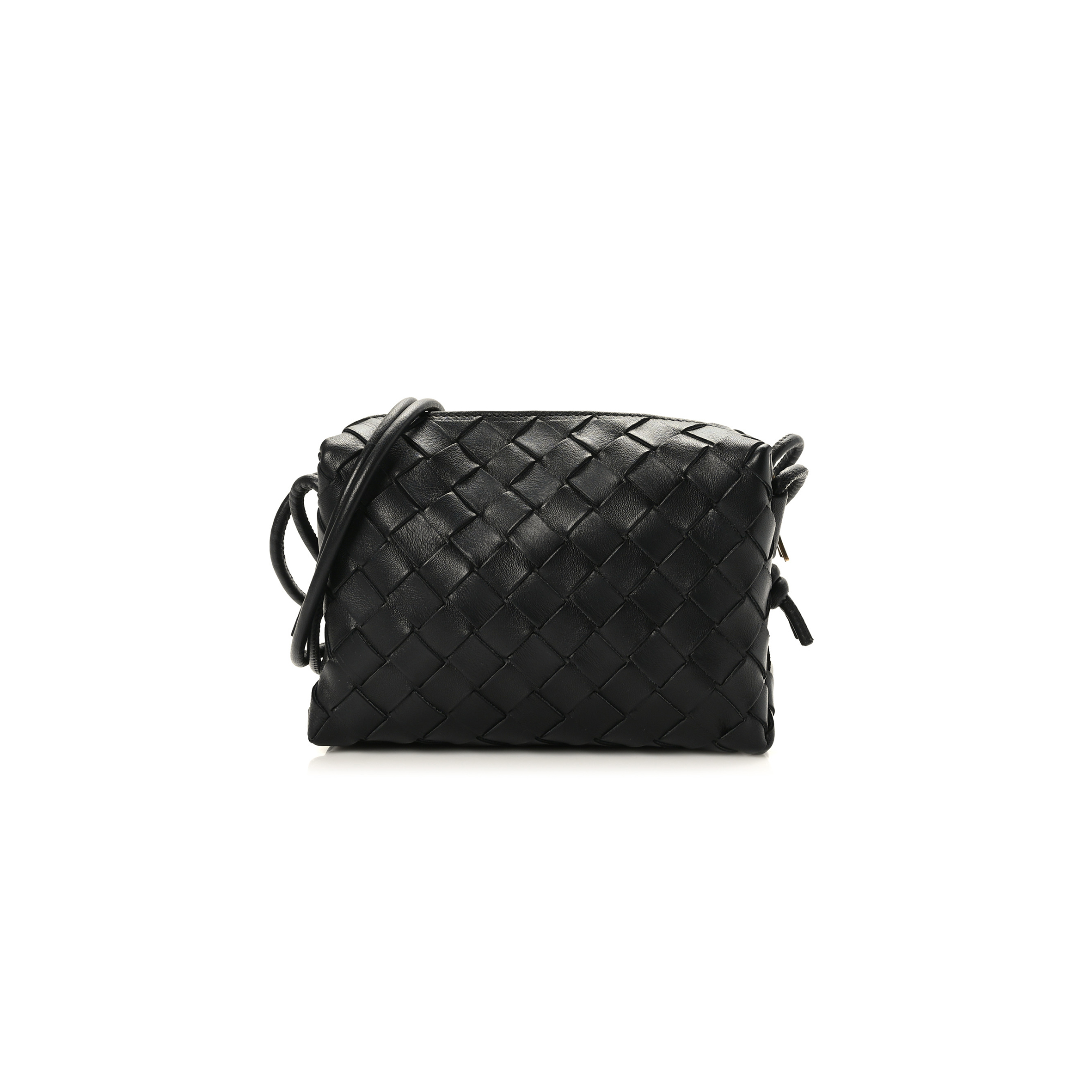 BOTTEGA VENETA NAPPA INTRECCIATO MINI LOOP CAMERA BAG BLACK (17*11*8cm) BOTTEGA VENETA NAPPA INTRECCIATO MINI LOOP CAMERA BAG BLACK (17*11*8cm)