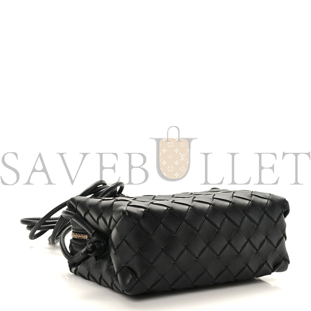 BOTTEGA VENETA NAPPA INTRECCIATO MINI LOOP CAMERA BAG BLACK (17*11*8cm) BOTTEGA VENETA NAPPA INTRECCIATO MINI LOOP CAMERA BAG BLACK (17*11*8cm)