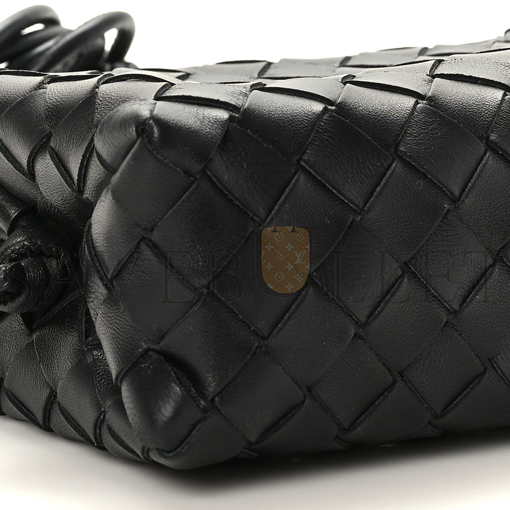 BOTTEGA VENETA NAPPA INTRECCIATO MINI LOOP CAMERA BAG BLACK (17*11*8cm) BOTTEGA VENETA NAPPA INTRECCIATO MINI LOOP CAMERA BAG BLACK (17*11*8cm)