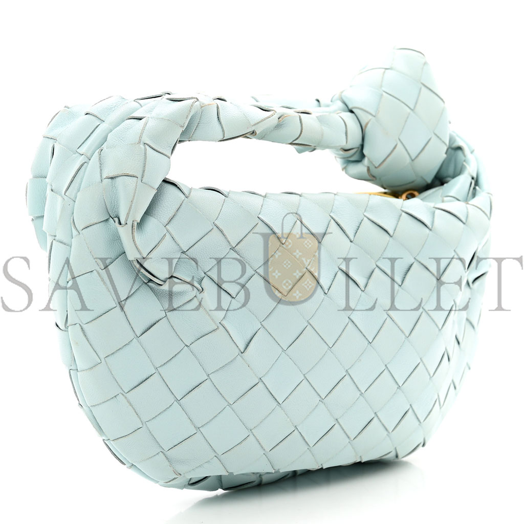 BOTTEGA VENETA NAPPA INTRECCIATO MINI JODIE TEAL WASHED (26*15*6cm) BOTTEGA VENETA NAPPA INTRECCIATO MINI JODIE TEAL WASHED (26*15*6cm)