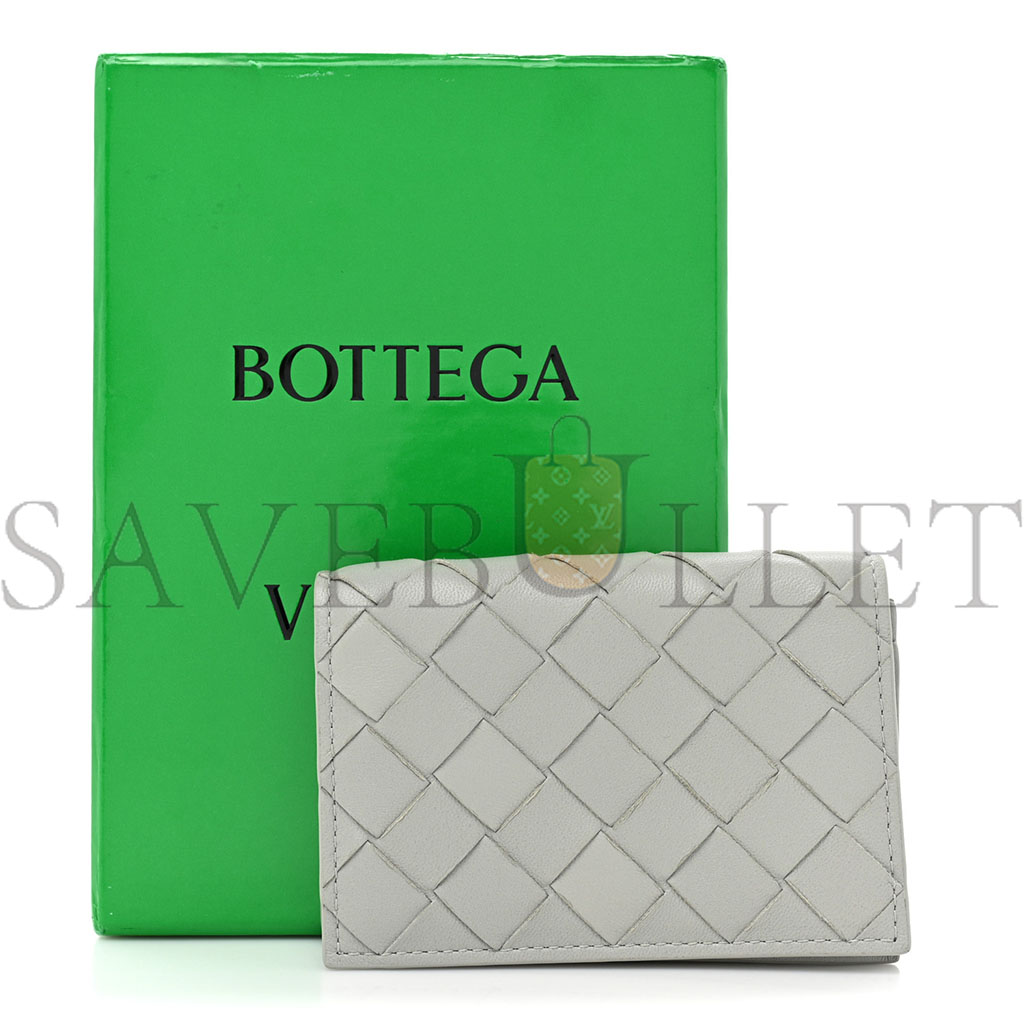 BOTTEGA VENETA NAPPA INTRECCIATO CARD CASE AGATE GREY (11*9*2cm) BOTTEGA VENETA NAPPA INTRECCIATO CARD CASE AGATE GREY (11*9*2cm)