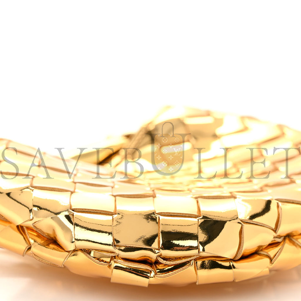 BOTTEGA VENETA MIRROR LAMINATED NAPPA INTRECCIATO MINI SARDINE BAG GOLD (20*15*3cm) BOTTEGA VENETA MIRROR LAMINATED NAPPA INTRECCIATO MINI SARDINE BAG GOLD (20*15*3cm)