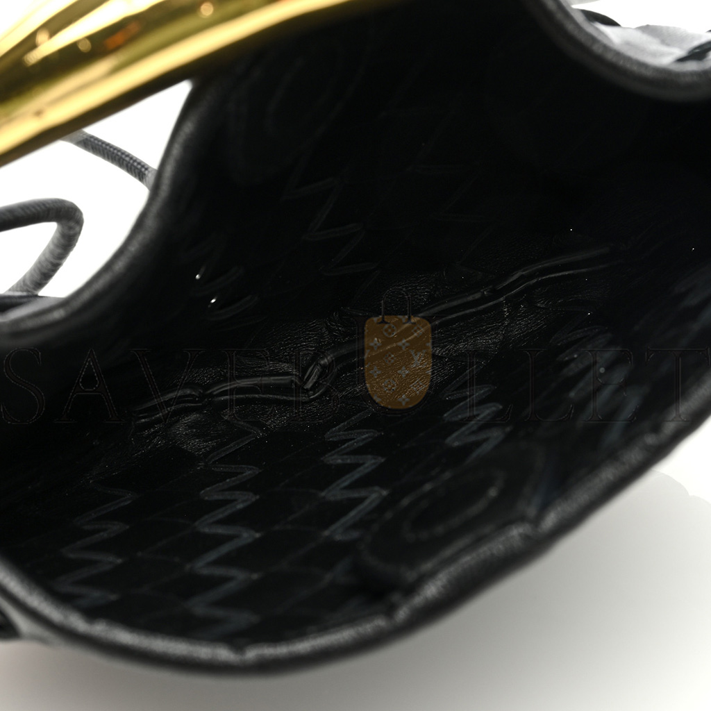 BOTTEGA VENETA NAPPA INTRECCIATO MINI SARDINE BAG BLACK (20*14*3cm) BOTTEGA VENETA NAPPA INTRECCIATO MINI SARDINE BAG BLACK (20*14*3cm)