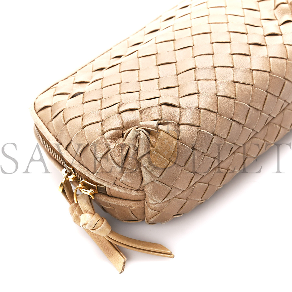 BOTTEGA VENETA NAPPA INTRECCIATO SMALL COSMETIC POUCH CAMEL (17*10*8cm) BOTTEGA VENETA NAPPA INTRECCIATO SMALL COSMETIC POUCH CAMEL (17*10*8cm)