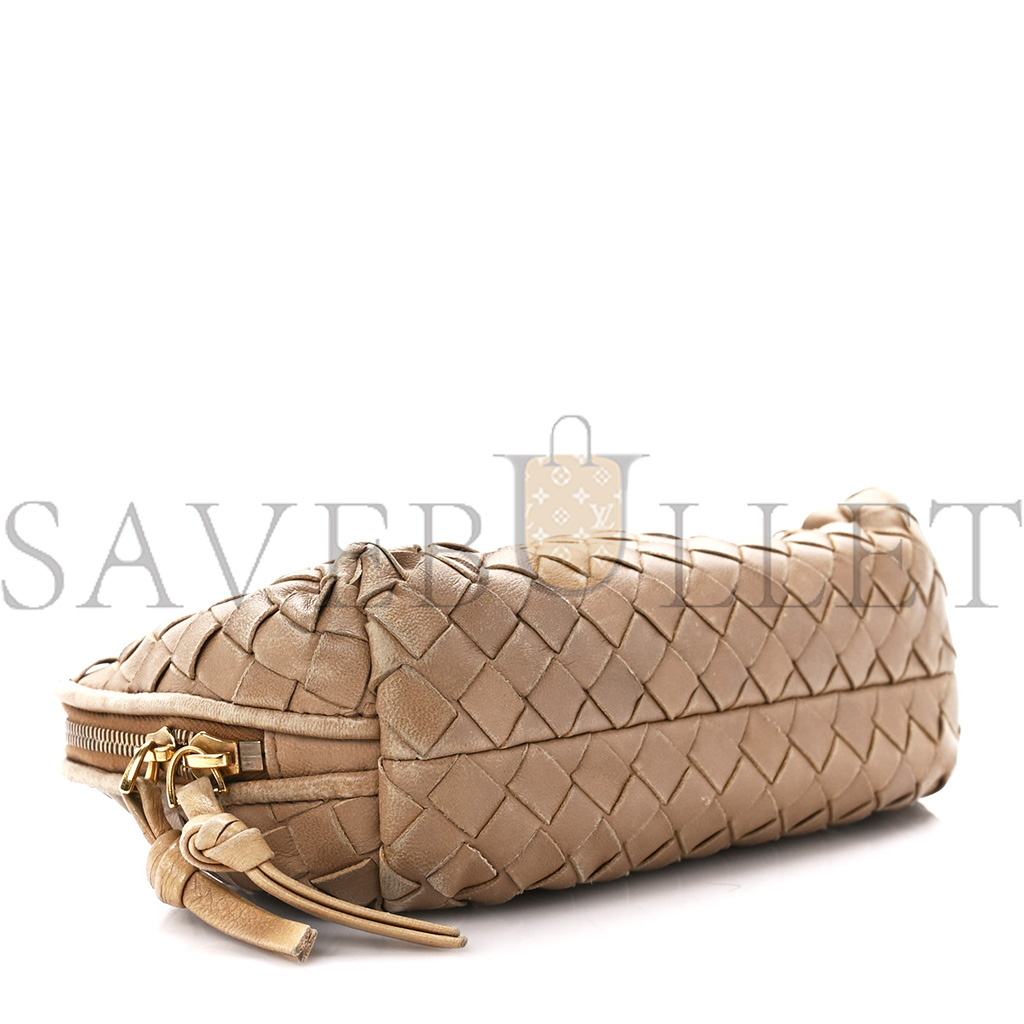 BOTTEGA VENETA NAPPA INTRECCIATO SMALL COSMETIC POUCH CAMEL (17*10*8cm) BOTTEGA VENETA NAPPA INTRECCIATO SMALL COSMETIC POUCH CAMEL (17*10*8cm)