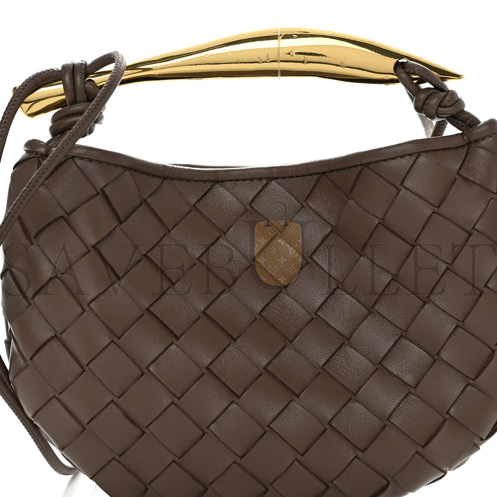 BOTTEGA VENETA NAPPA INTRECCIATO MINI SARDINE BAG TAUPE GREY (20*14*3cm) BOTTEGA VENETA NAPPA INTRECCIATO MINI SARDINE BAG TAUPE GREY (20*14*3cm)