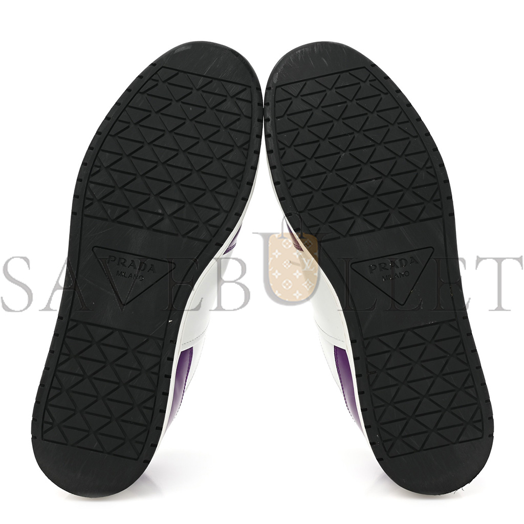 PRADA VITELLO ROIS METAL TRIANGLE LOGO MENS DOWNTOWN LOW TOP SNEAKERS 8 WHITE CICLAMINO PRADA VITELLO ROIS METAL TRIANGLE LOGO MENS DOWNTOWN LOW TOP SNEAKERS 8 WHITE CICLAMINO