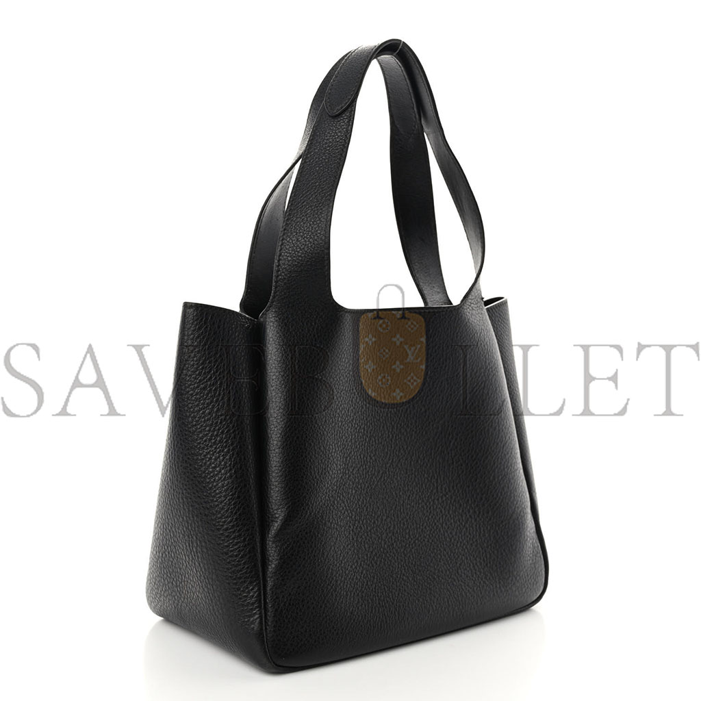PRADA VITELLO DAINO SOFT MEDIUM DYNAMIQUE TOTE BLACK (25*22*13cm) PRADA VITELLO DAINO SOFT MEDIUM DYNAMIQUE TOTE BLACK (25*22*13cm)