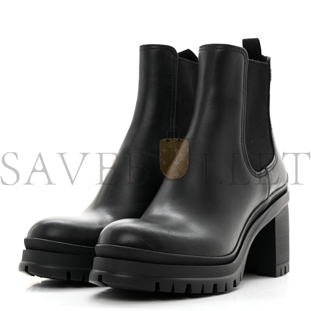 PRADA VITELLO MONTANA LUG SOLE CHELSEA 55MM BOOTS 36 BLACK PRADA VITELLO MONTANA LUG SOLE CHELSEA 55MM BOOTS 36 BLACK