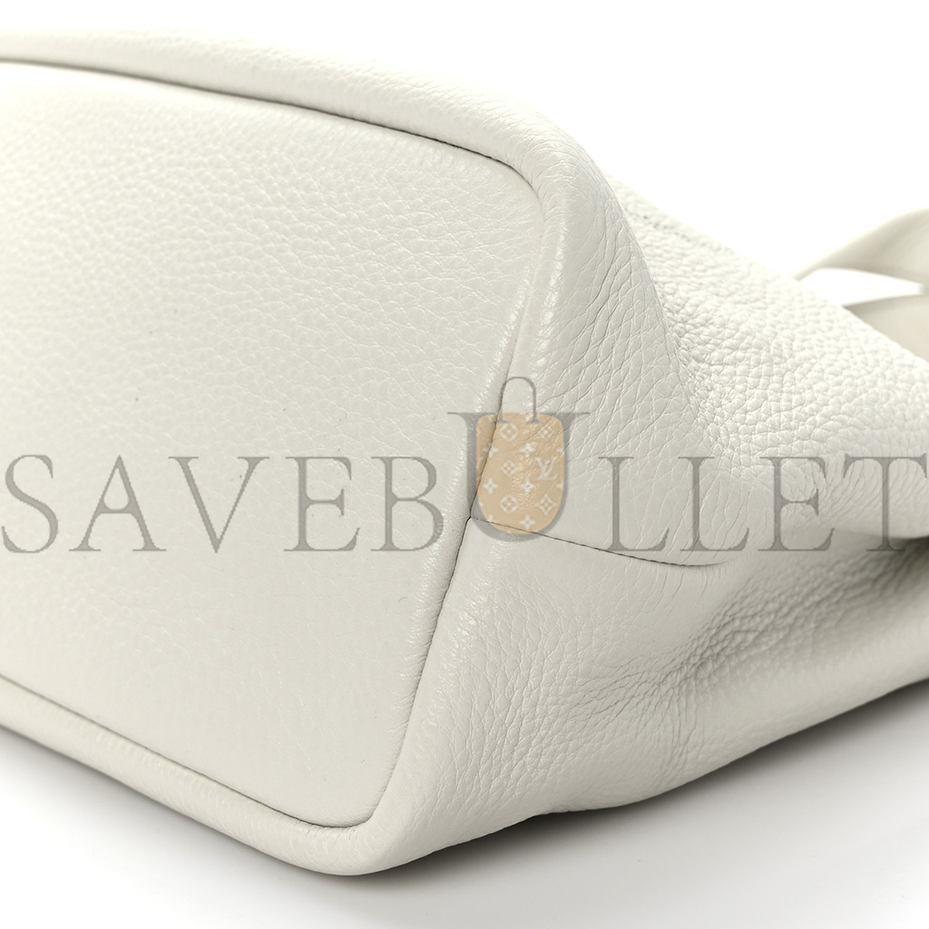 PRADA VITELLO DAINO SOFT PERFORATED LOGO TOTE WHITE (30*27*13cm) PRADA VITELLO DAINO SOFT PERFORATED LOGO TOTE WHITE (30*27*13cm)