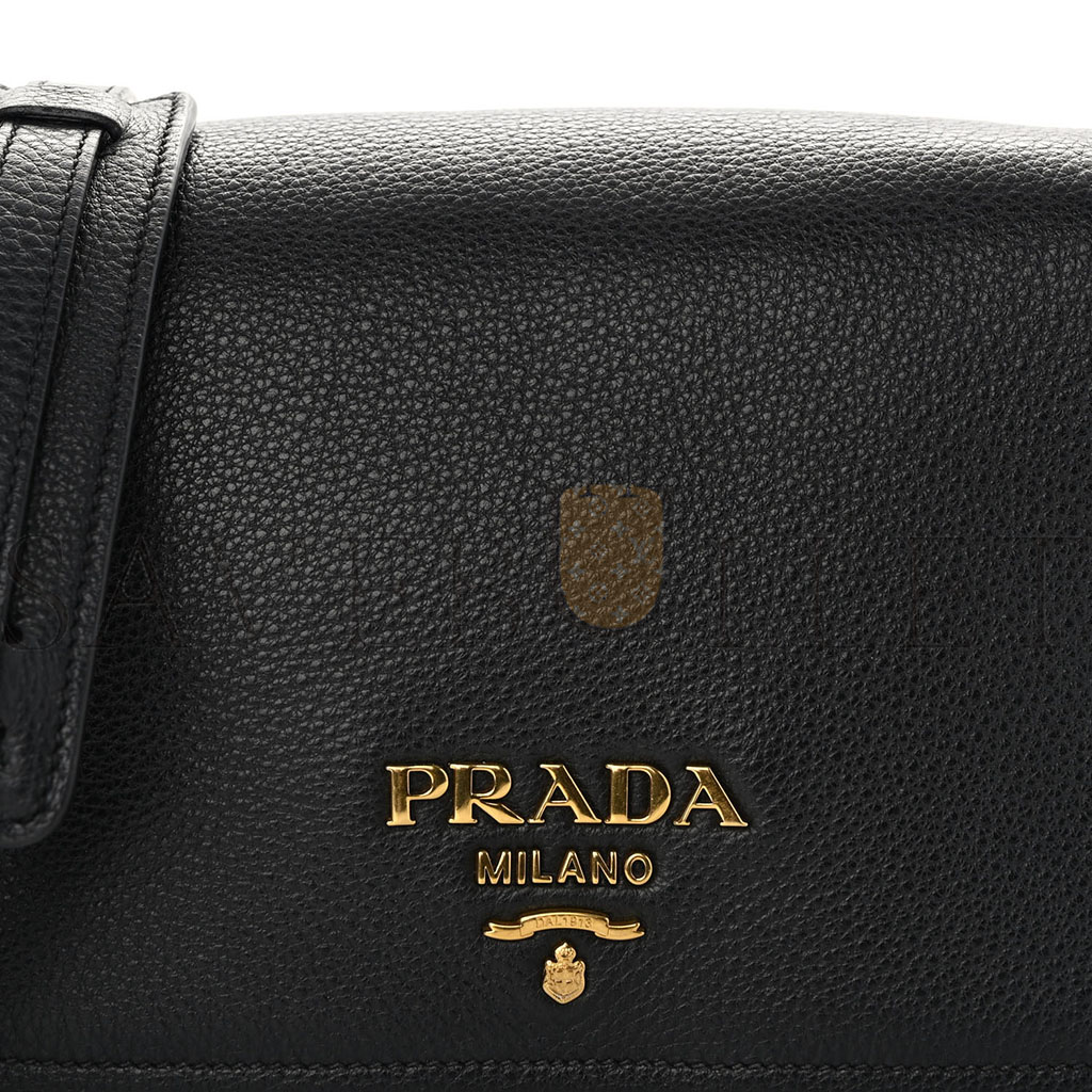 PRADA VITELLO PHENIX CROSSBODY BAG BLACK (22*15*7cm) PRADA VITELLO PHENIX CROSSBODY BAG BLACK (22*15*7cm)