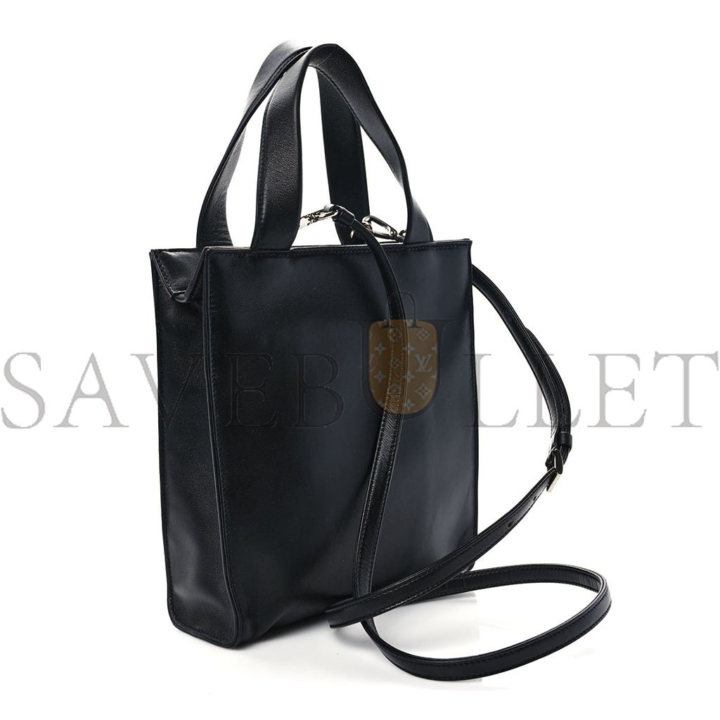 PRADA VITELLO DAINO MINI POCKET TOTE BLACK (19*17*10cm) PRADA VITELLO DAINO MINI POCKET TOTE BLACK (19*17*10cm)