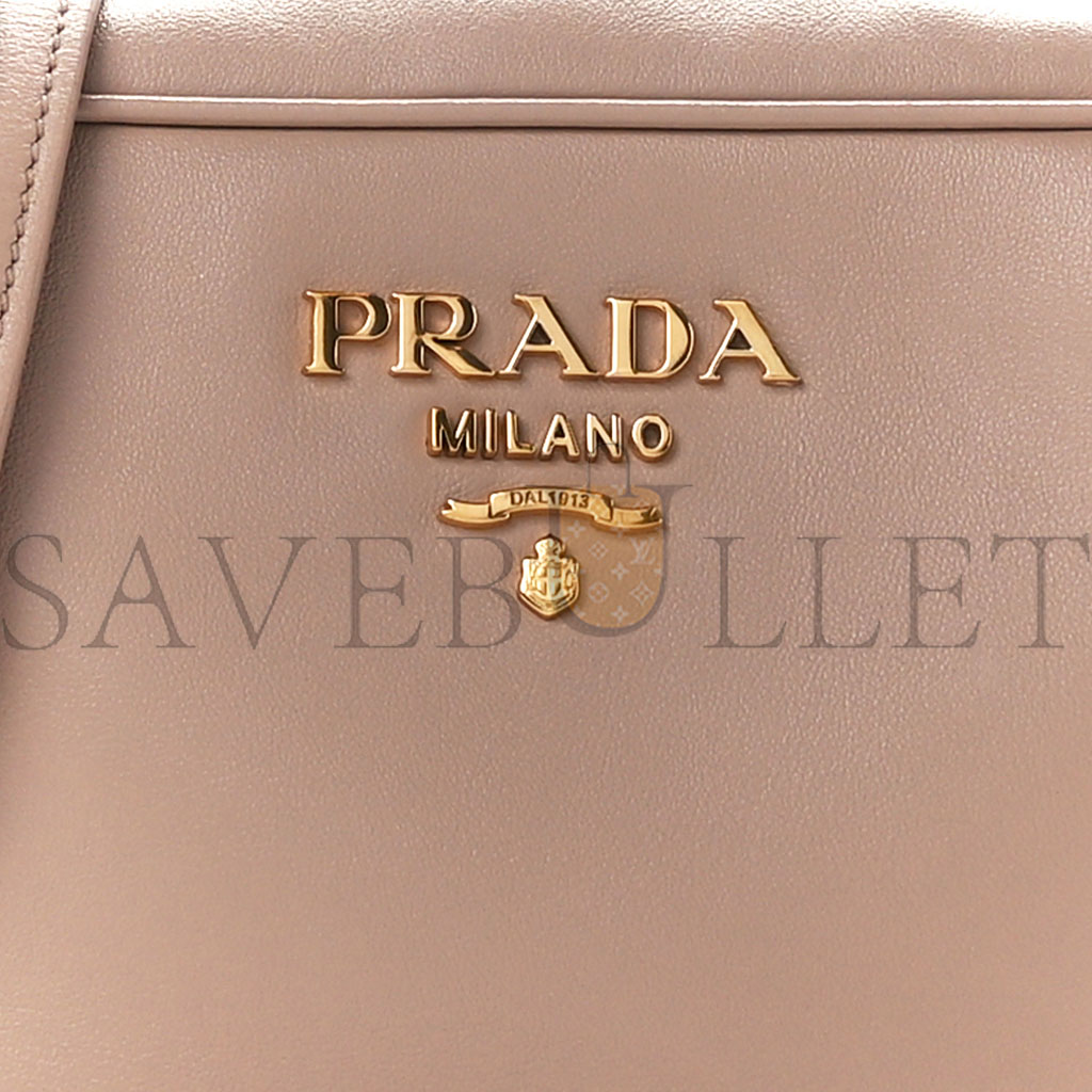 PRADA VITELLO PHENIX CAMERA BAG CAMMEO (22*13*7cm) PRADA VITELLO PHENIX CAMERA BAG CAMMEO (22*13*7cm)